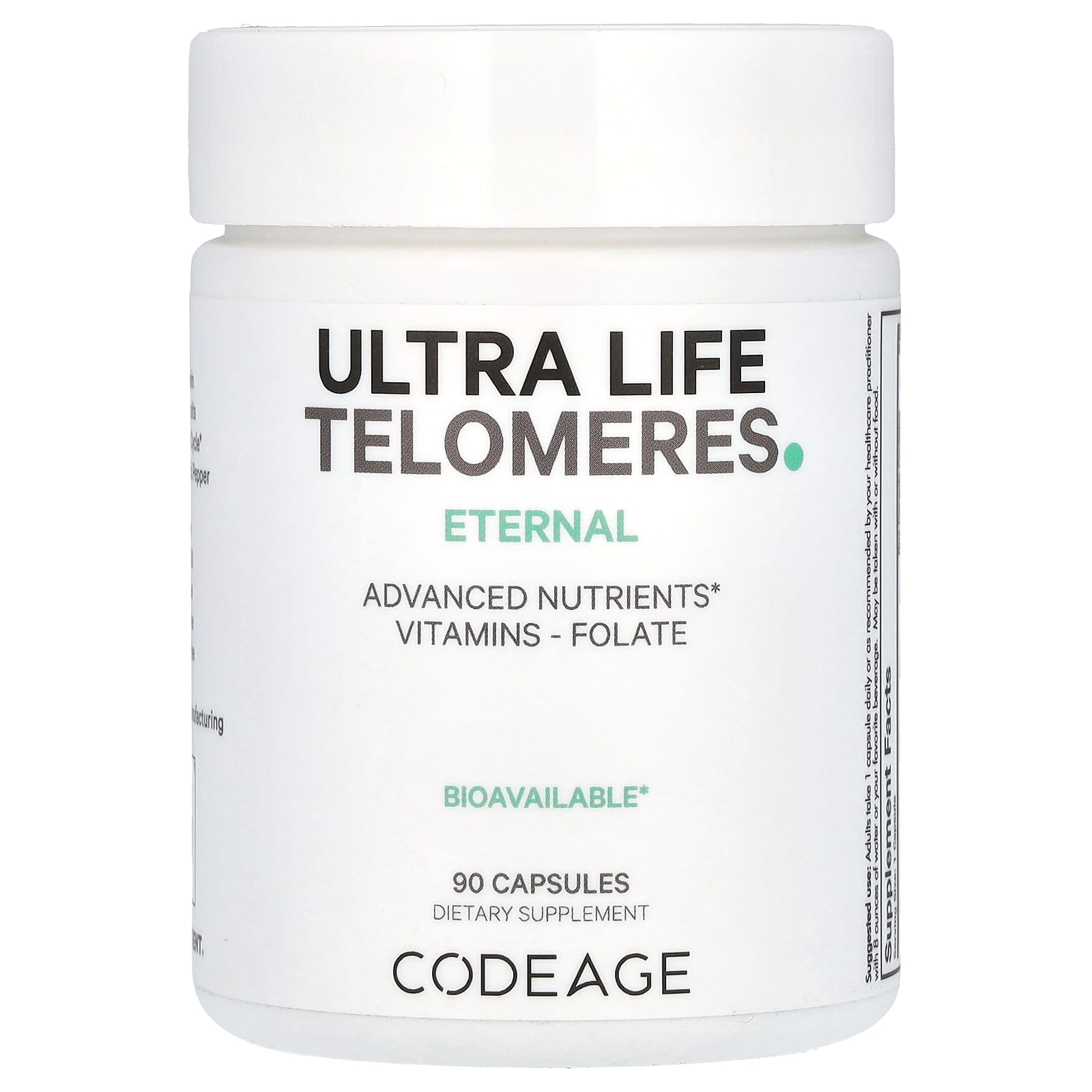 Unlock Healthy Aging with CodeAge Ultra Life Telomeres 90 Capsules - Image 1