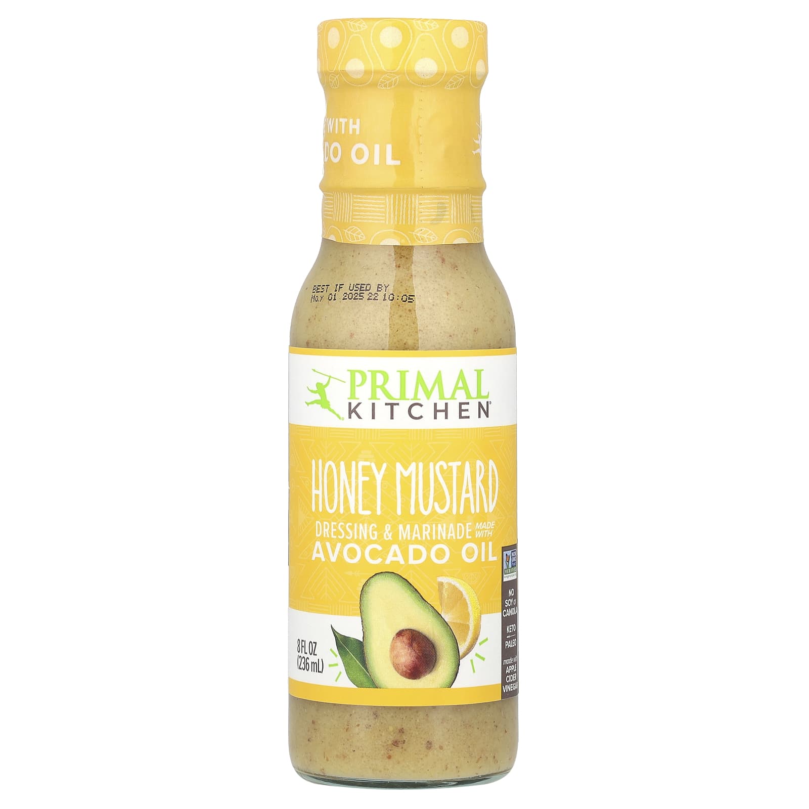 Primal Kitchen, Dressing & Marinade Made with Avocado Oil, Honey Mustard, 8 fl oz (236 ml) - Image 1