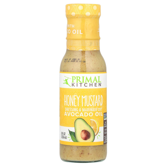 Primal Kitchen, Dressing & Marinade Made with Avocado Oil, Honey Mustard, 8 fl oz (236 ml) - Image 1