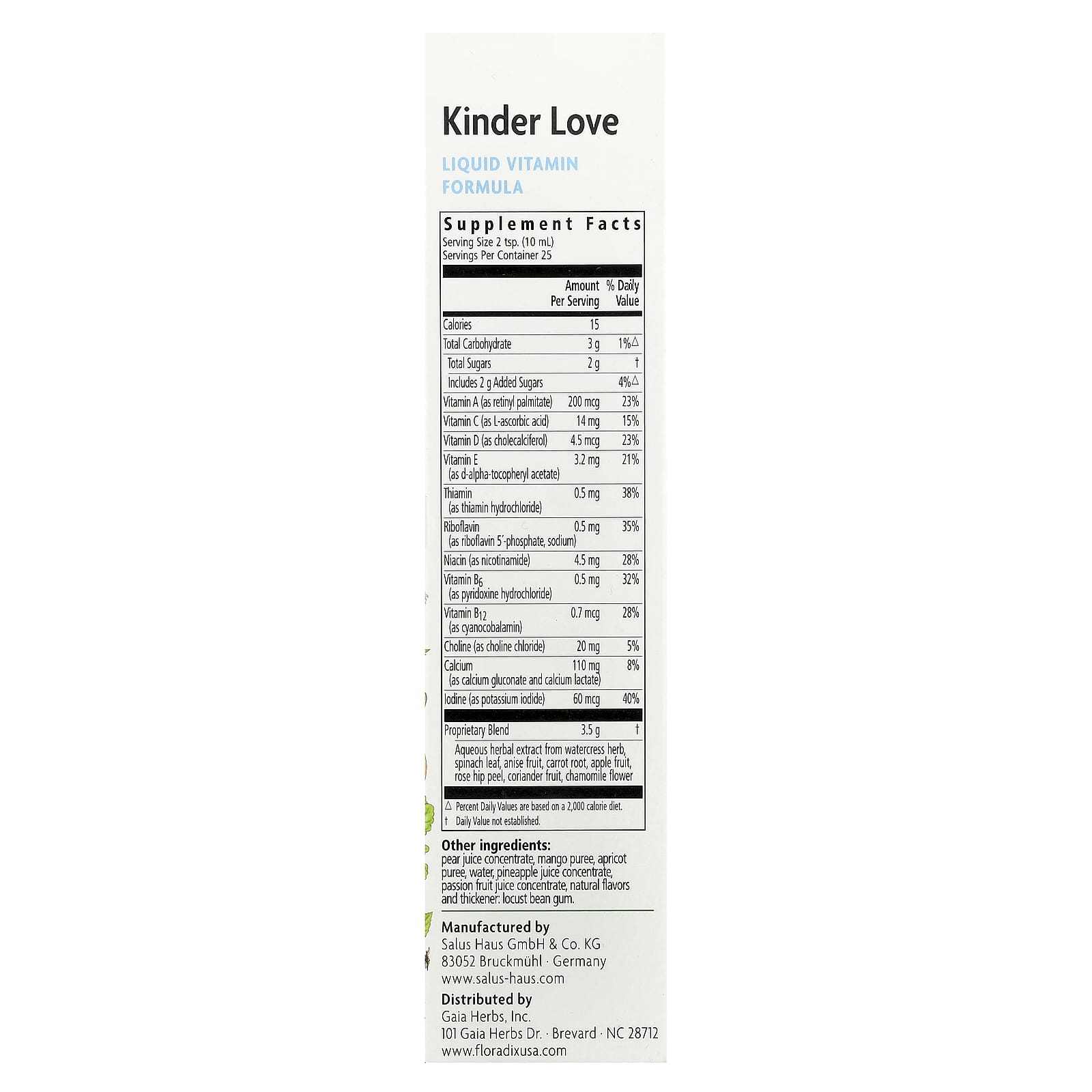 Floradix Kinder Love Children's Multivitamin - 8.5 fl oz (250 ml) - Image 2
