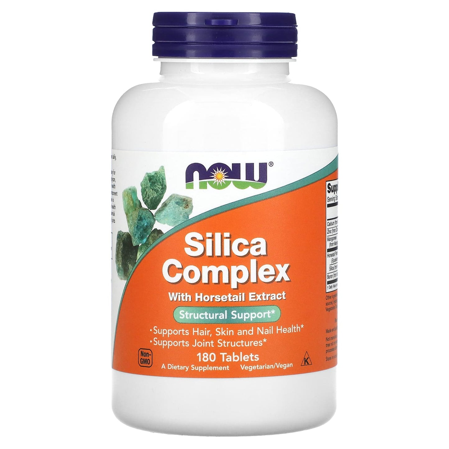 NOW Foods, Silica Complex with Horsetail Extract, 180 Tablets - Image 1