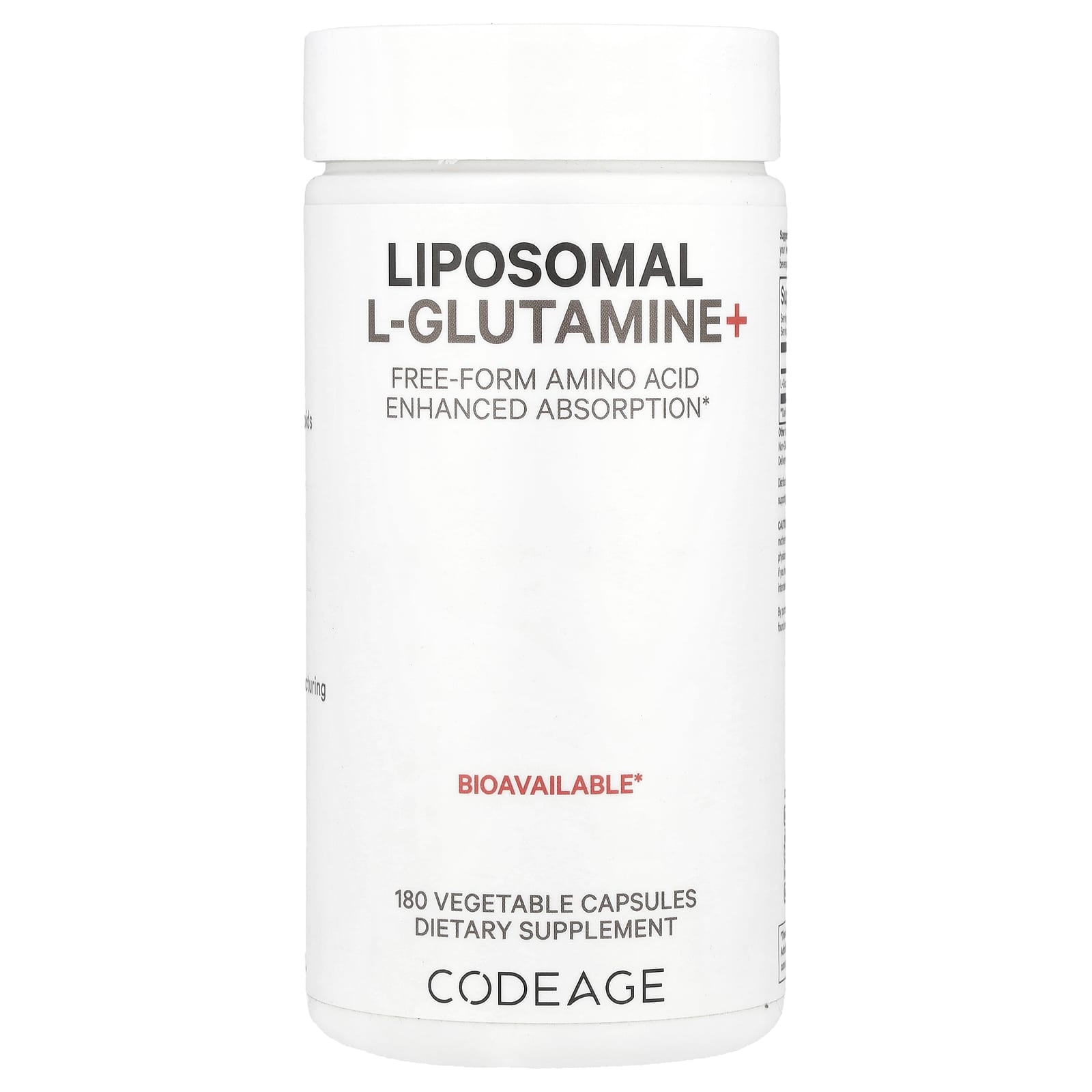 Liposomal L-Glutamine Supplement for Enhanced Absorption by CodeAge - Image 1