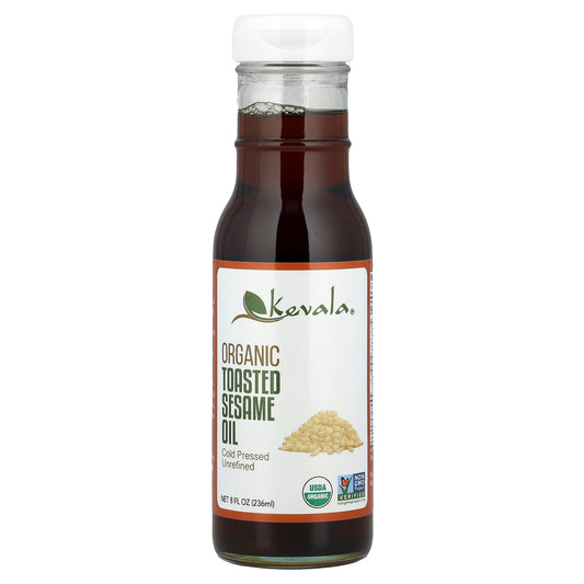 Kevala, Organic Toasted Sesame Oil, 8 fl oz (236 ml) - Image 1