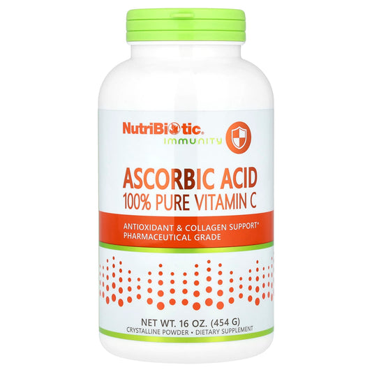 NutriBiotic, Immunity, Ascorbic Acid, 100% Pure Vitamin C, Crystalline Powder, 16 oz (454 g) - Image 1