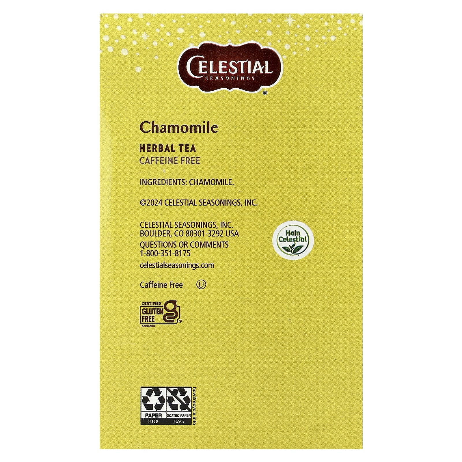 Soothe with Celestial Seasonings Chamomile Herbal Tea, Caffeine Free, 40 Tea Bags - Image 2