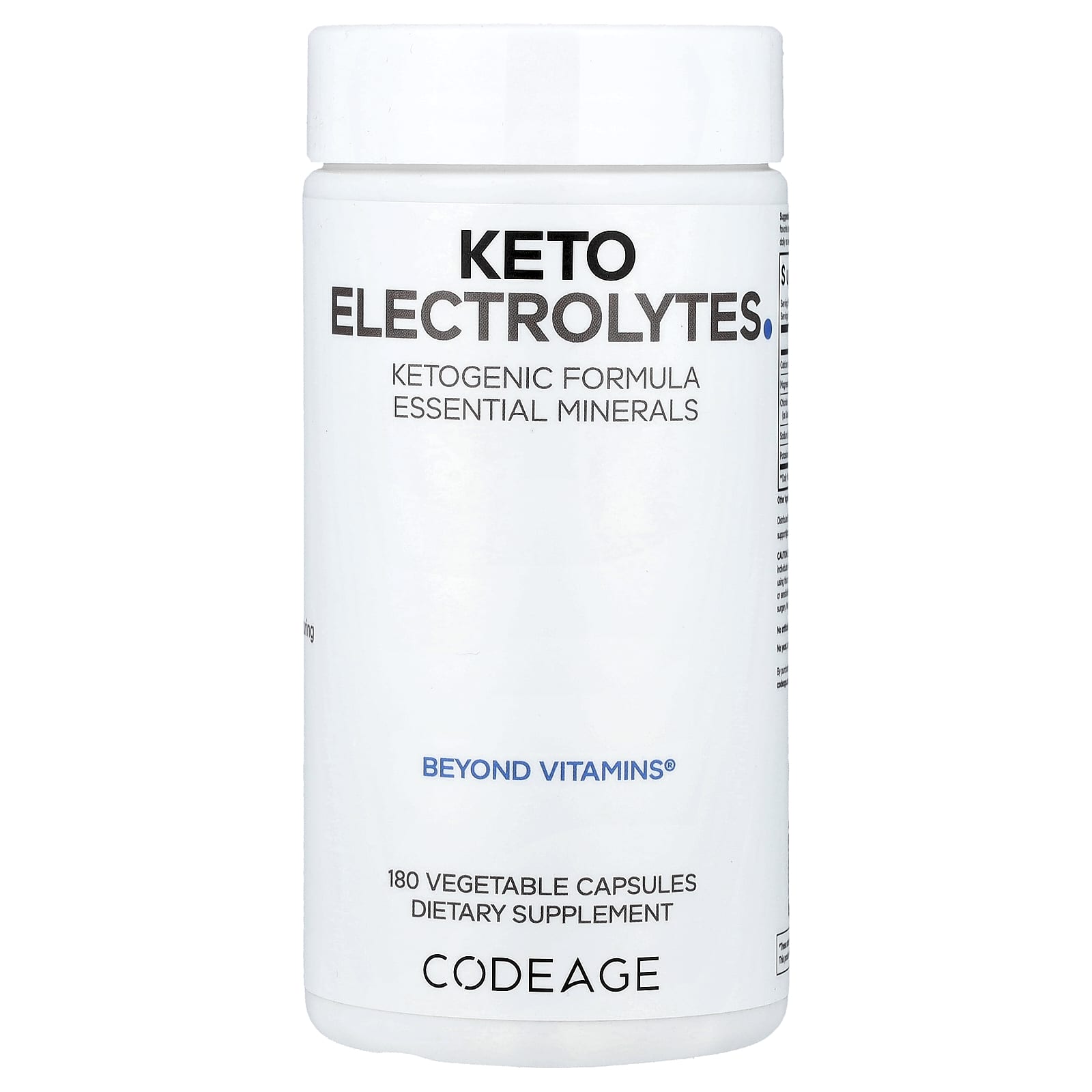 Codeage Keto Electrolytes - 180 Capsules for Ketogenic Support - Image 1