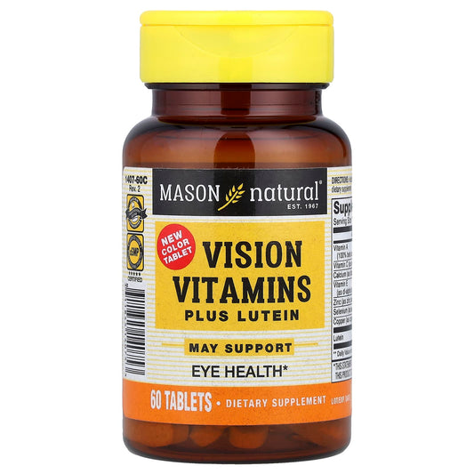 Mason Natural, Vision Vitamins Plus Lutein, 60 Tablets - Image 1