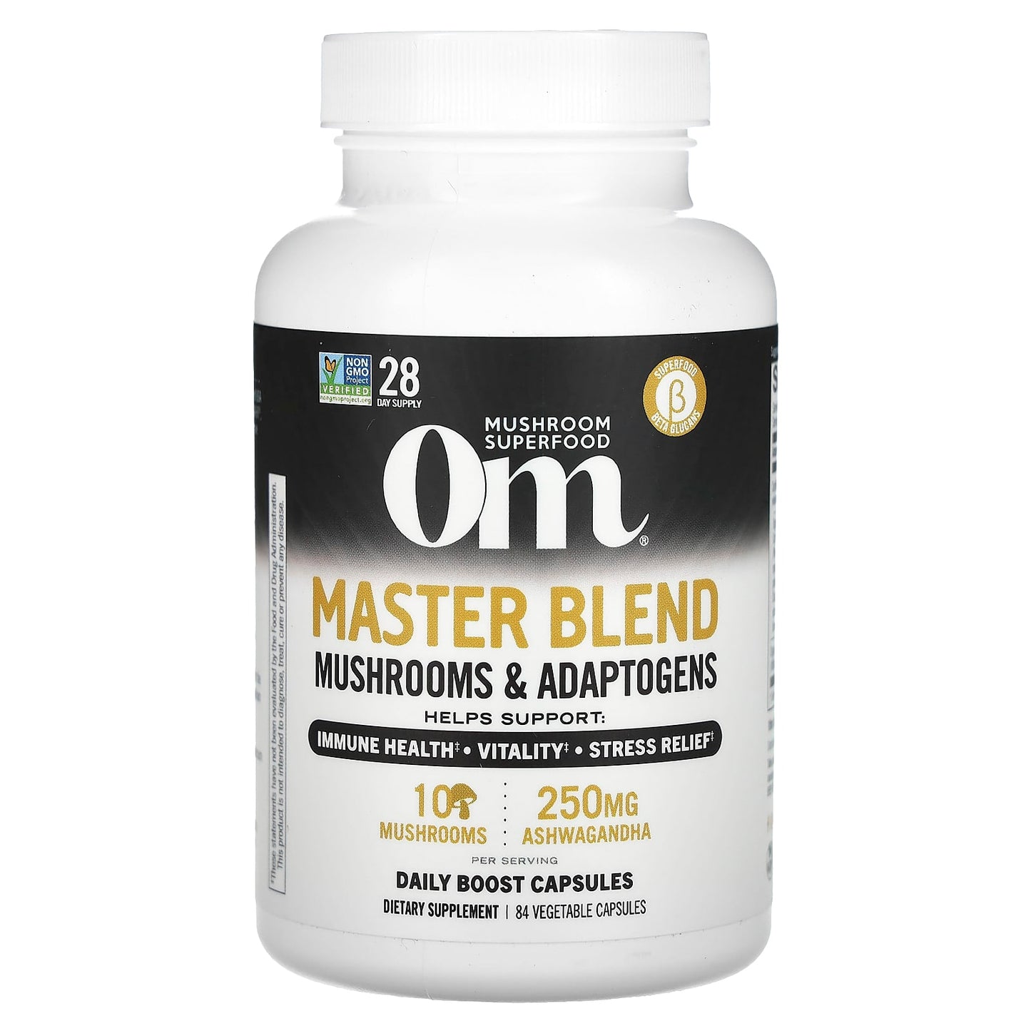 Om Mushrooms, Master Blend, 84 Vegetable Capsules - Image 1