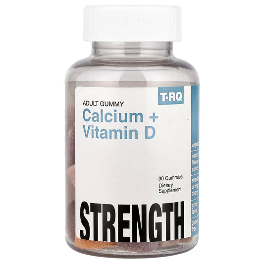 T-RQ, Adult Gummy, Calcium + Vitamin D, Strawberry, Orange, Cherry, 30 Gummies - Image 1