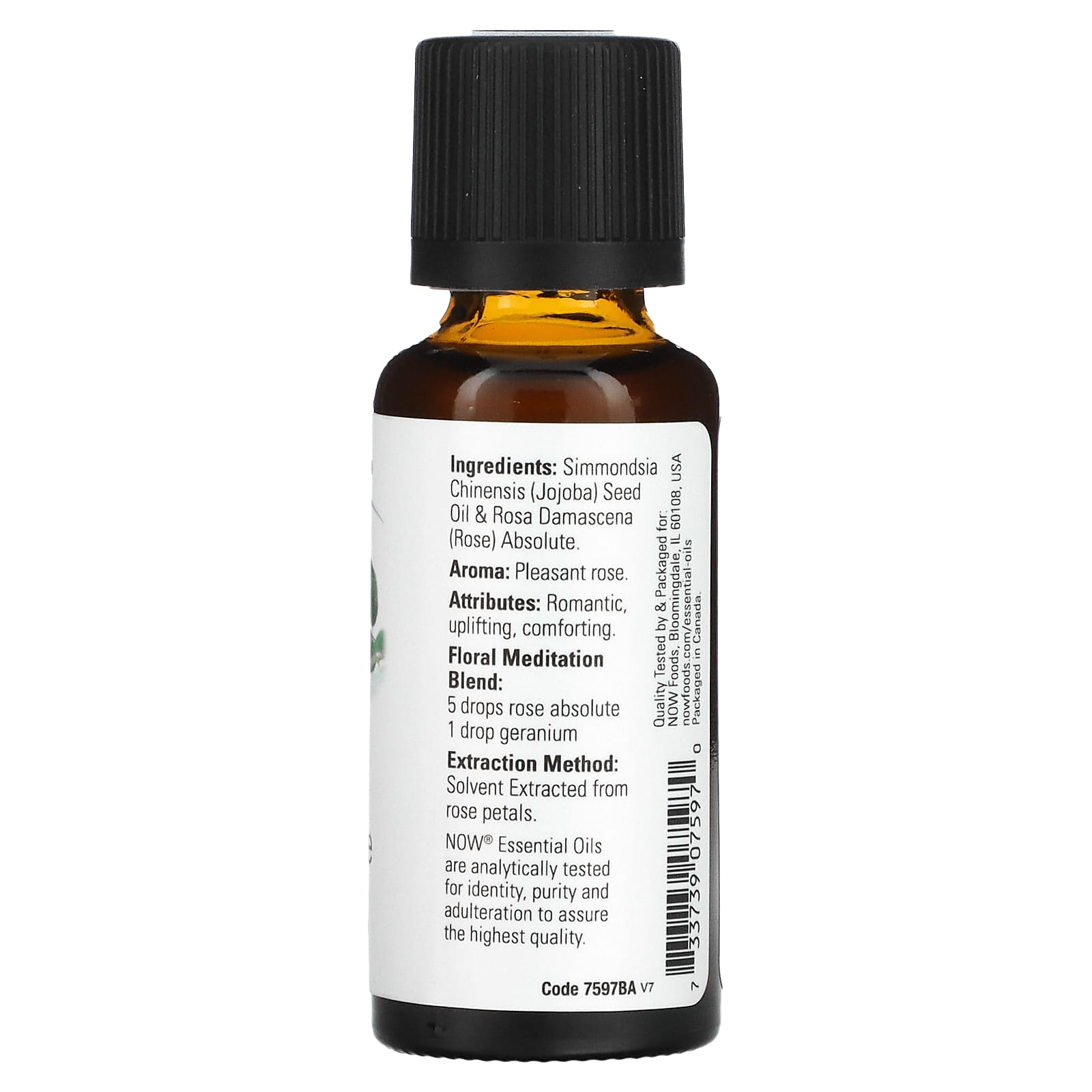 NOW Foods, Essential Oils, Rose Absolute, 1 fl oz (30 ml) - Image 2