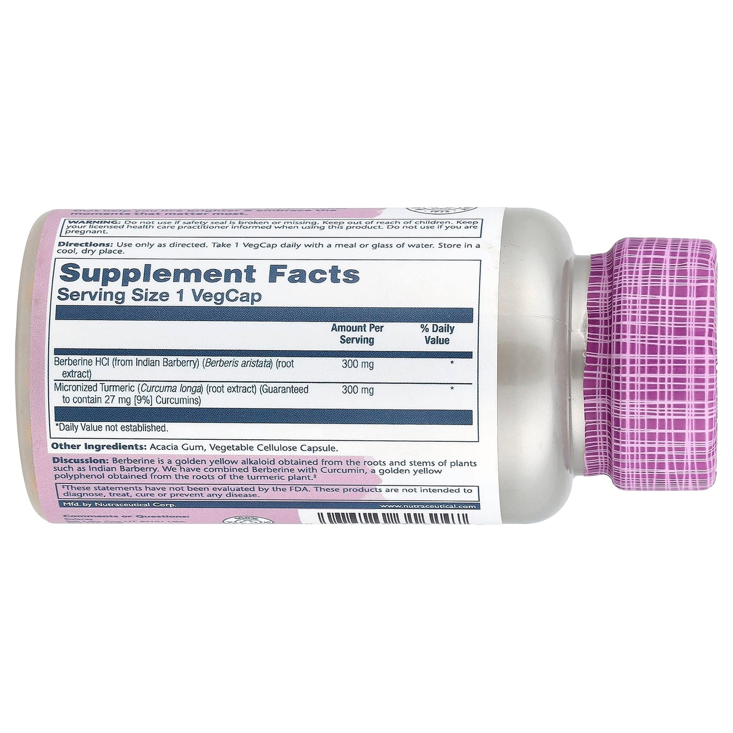 Solaray, Vital Extracts, Berberine & Curcumin, 60 VegCaps - Image 2
