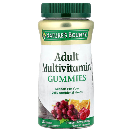 Nature's Bounty, Adult Multivitamin Gummies, Orange, Cherry & Grape, 75 Gummies - Image 1