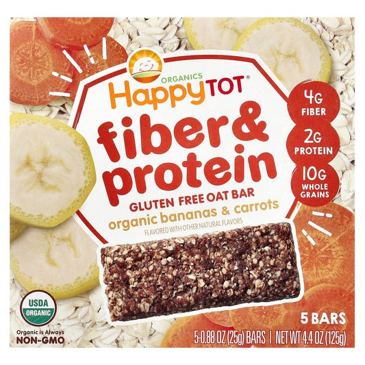 Happy Family Organics Organic Oat Bars for Kids with Fiber & Protein - Image 1