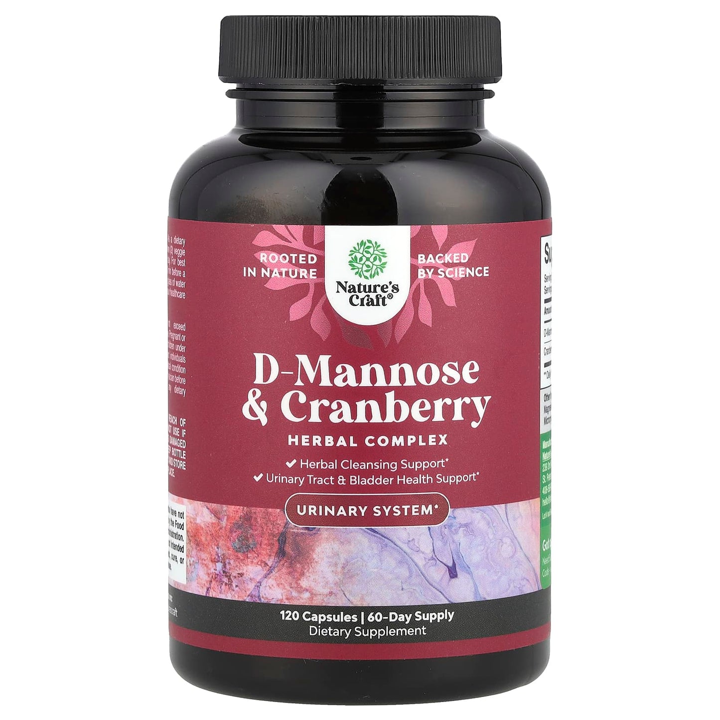 Nature's Craft, D-Mannose & Cranberry , 120 Capsules - Image 1