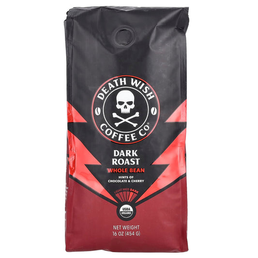 Death Wish Coffee, USDA Organic, Dark Roast, Fair Trade, 16 oz - Image 1