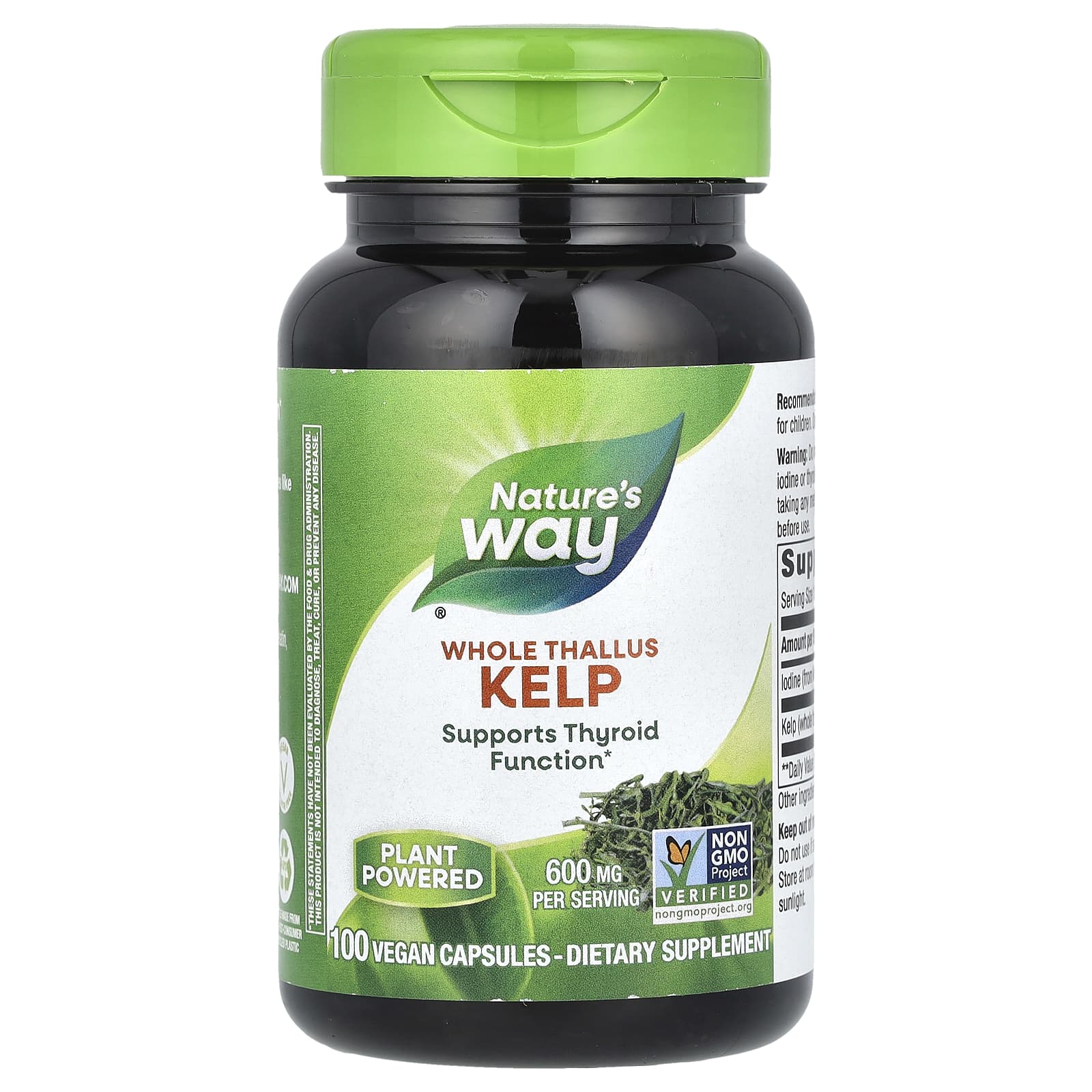 Nature's Way, Kelp, Whole Thallus, 600 mg, 100 Vegan Capsules - Image 1