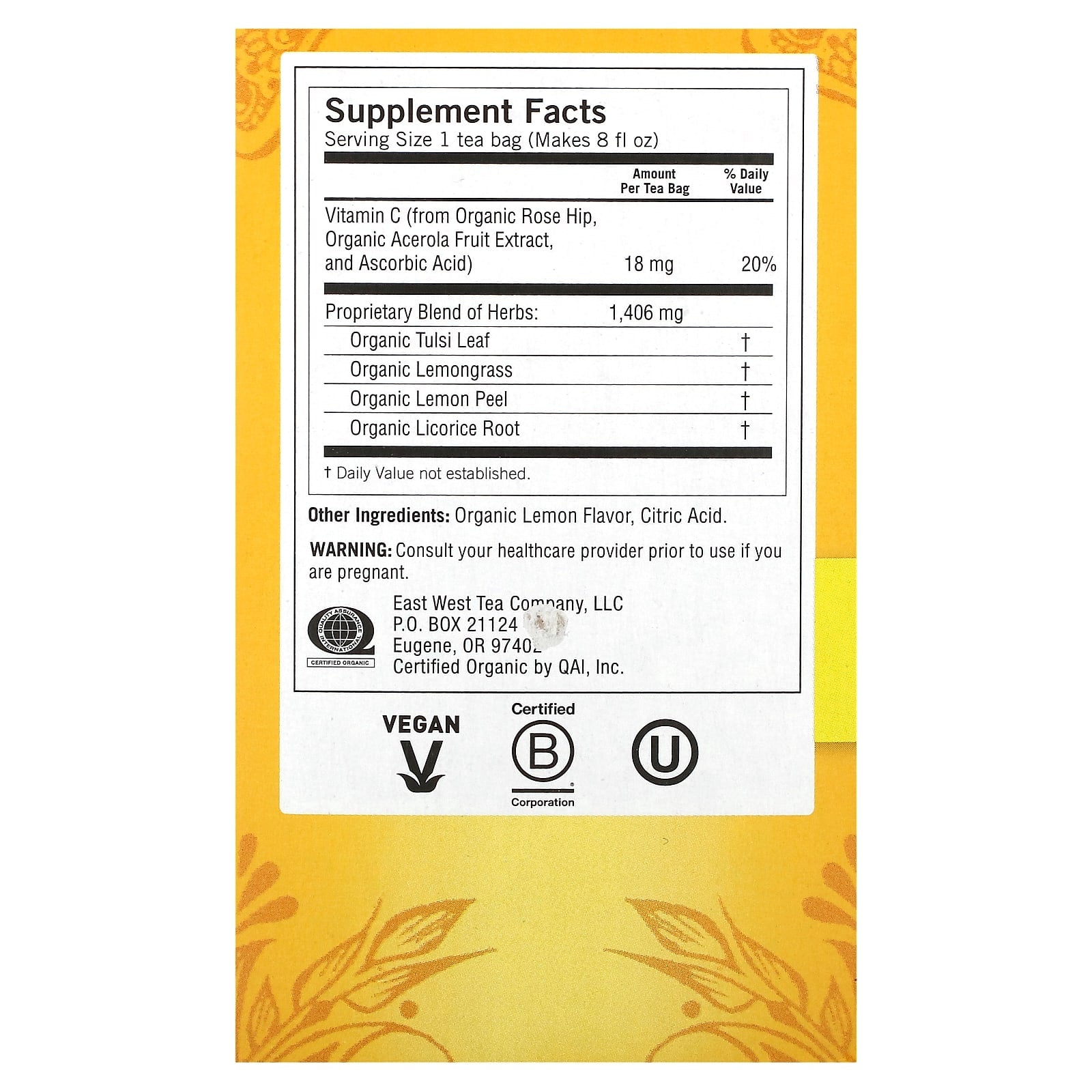 Yogi Tea, Sweet Lemon Everyday Immune, Caffeine Free, 16 Tea Bags, 1.12 oz (32 g) Each - Image 2