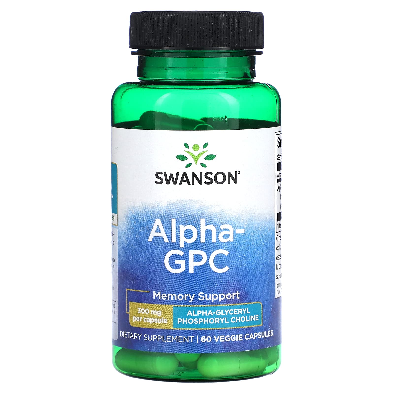 Swanson, Alpha GPC, 300 mg, 60 Veggie Capsules - Image 1