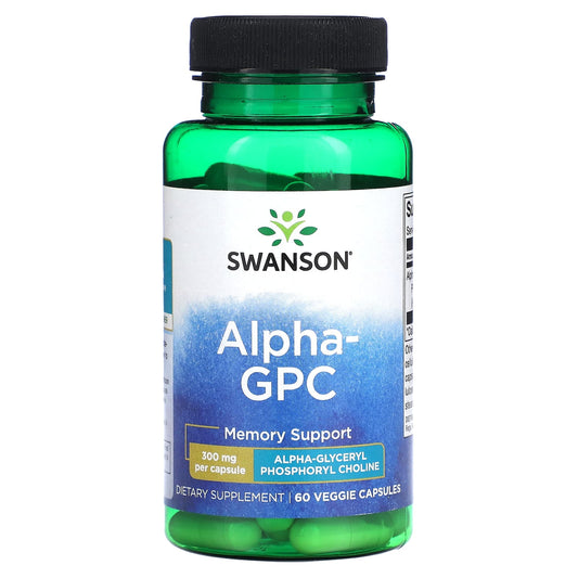 Swanson, Alpha GPC, 300 mg, 60 Veggie Capsules - Image 1