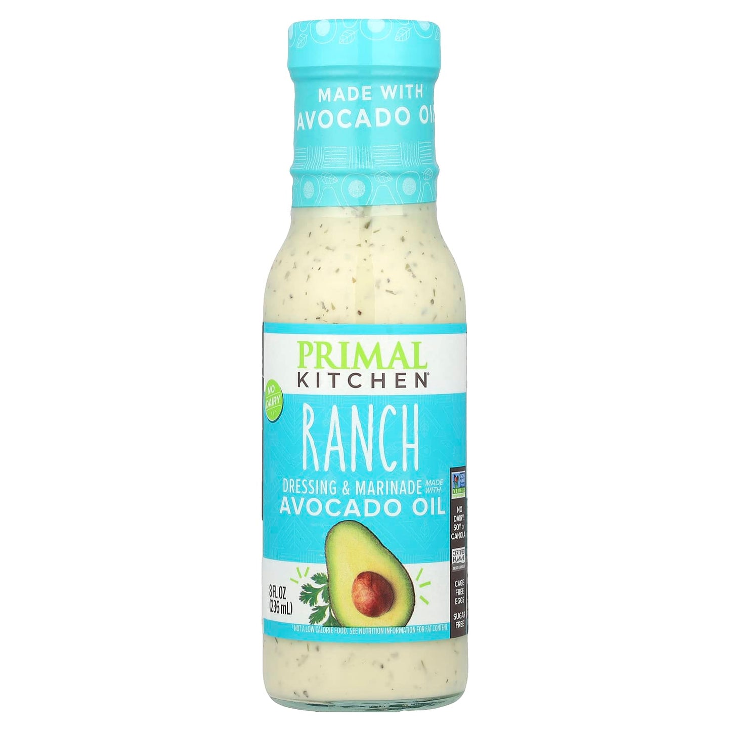 Primal Kitchen, Dressing & Marinade Made with Avocado Oil, Ranch, 8 fl oz (236 ml) - Image 1