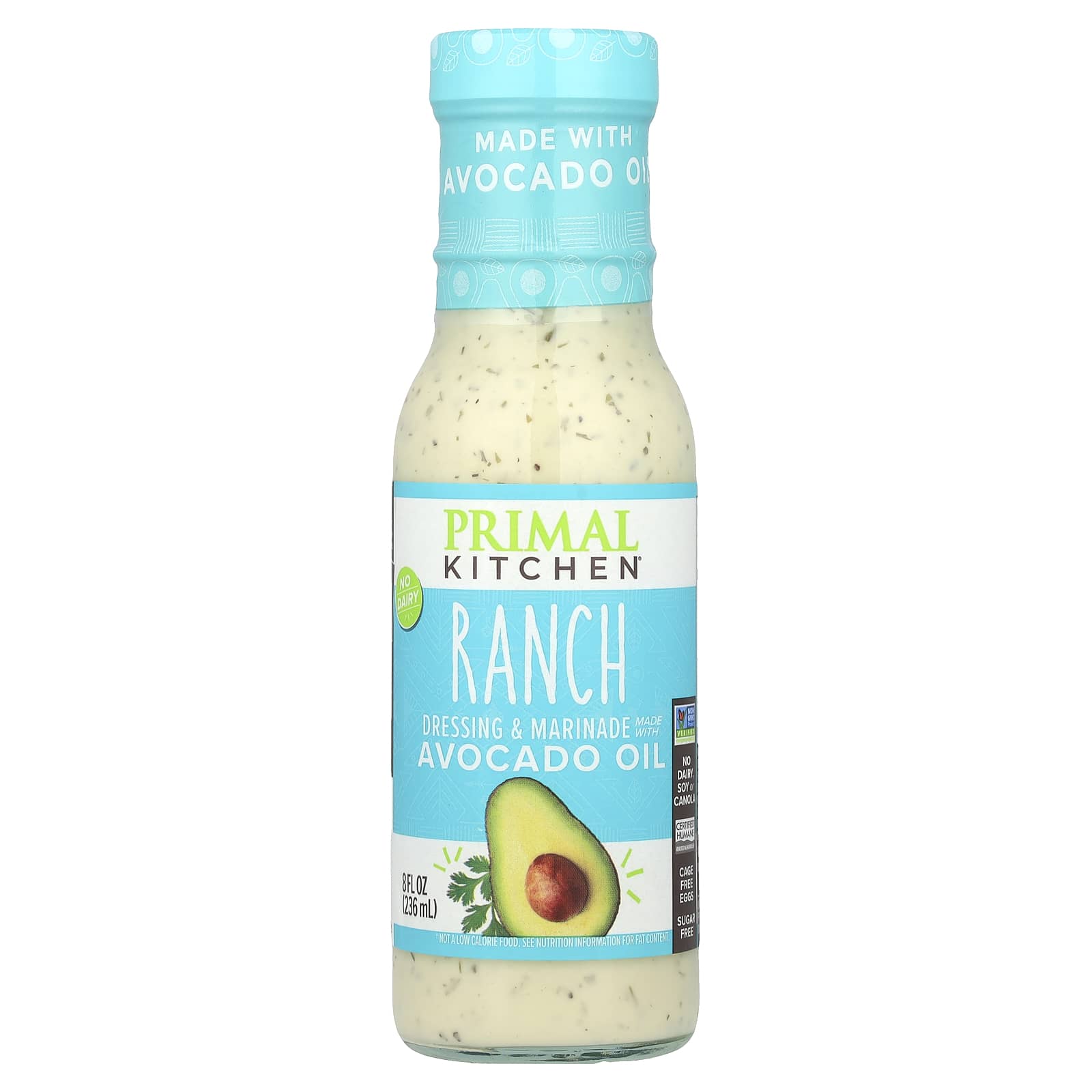 Primal Kitchen, Dressing & Marinade Made with Avocado Oil, Ranch, 8 fl oz (236 ml) - Image 1