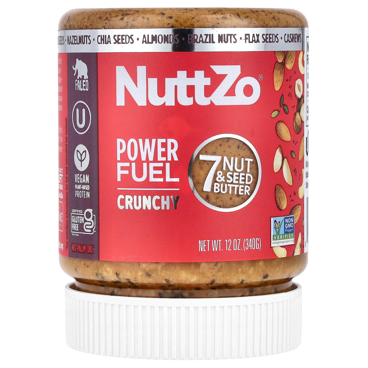 Nuttzo, Power Fuel, 7 Nut & Seed Butter, Crunchy, 12 oz (340 g) - Image 1