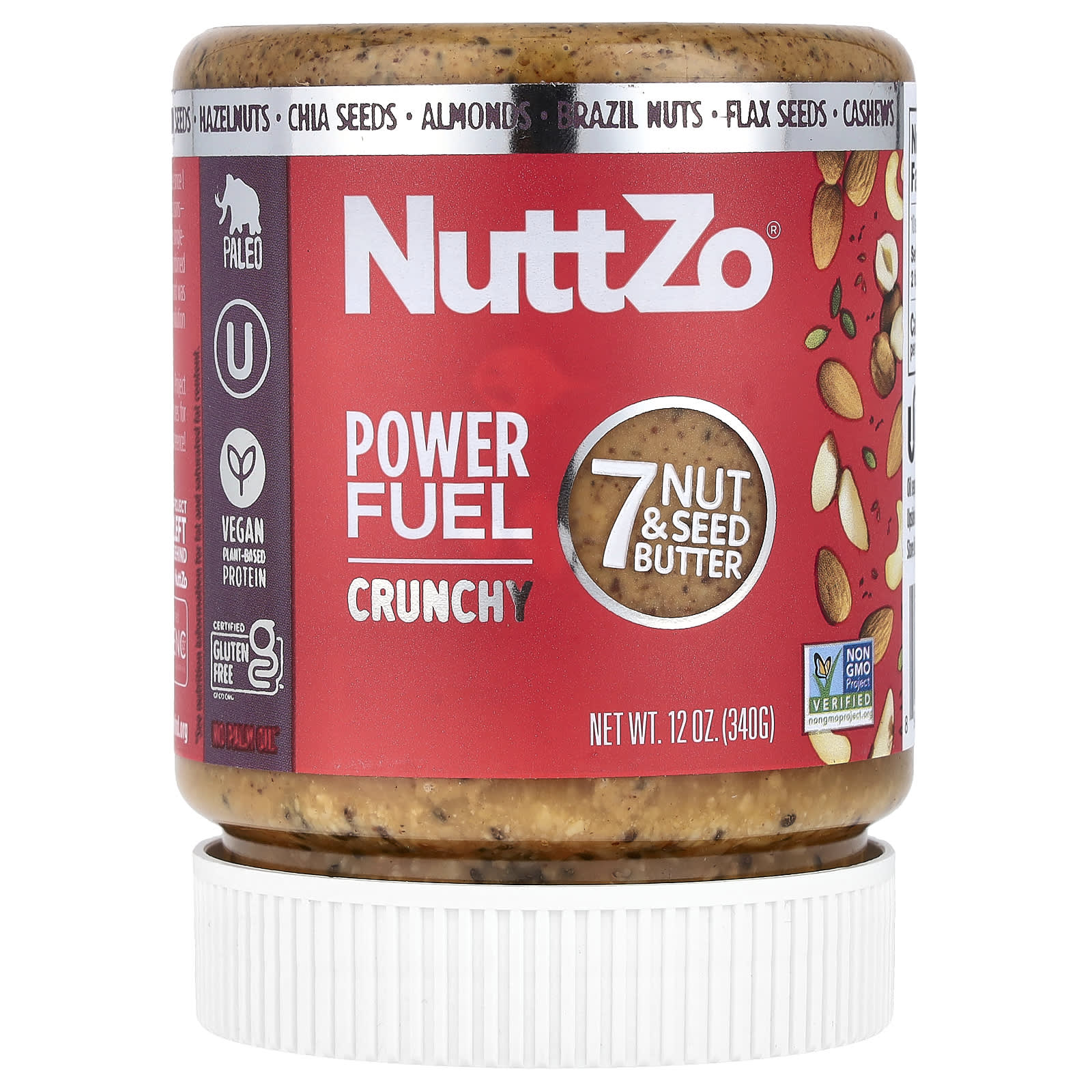 Nuttzo, Power Fuel, 7 Nut & Seed Butter, Crunchy, 12 oz (340 g) - Image 1