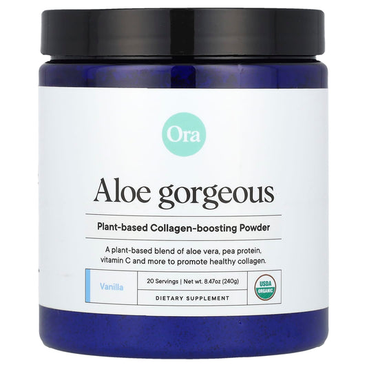 Ora, Aloe Gorgeous, Plant-Based Collagen-Boosting Powder, Vanilla , 8.47 oz (240 g) - Image 1