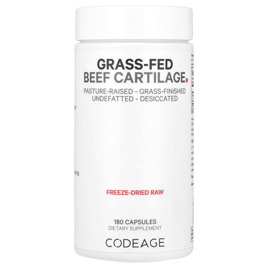Codeage Grass Fed Beef Cartilage Supplement, 180 Capsules, Pasture Raised - Image 1