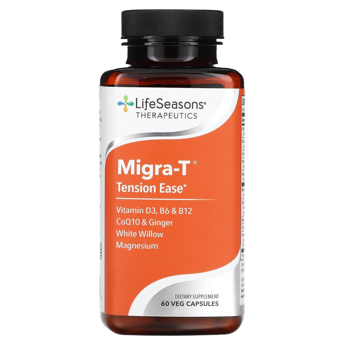 LifeSeasons, Migra-T, Tension Ease, 60 Veg Capsules - Image 1