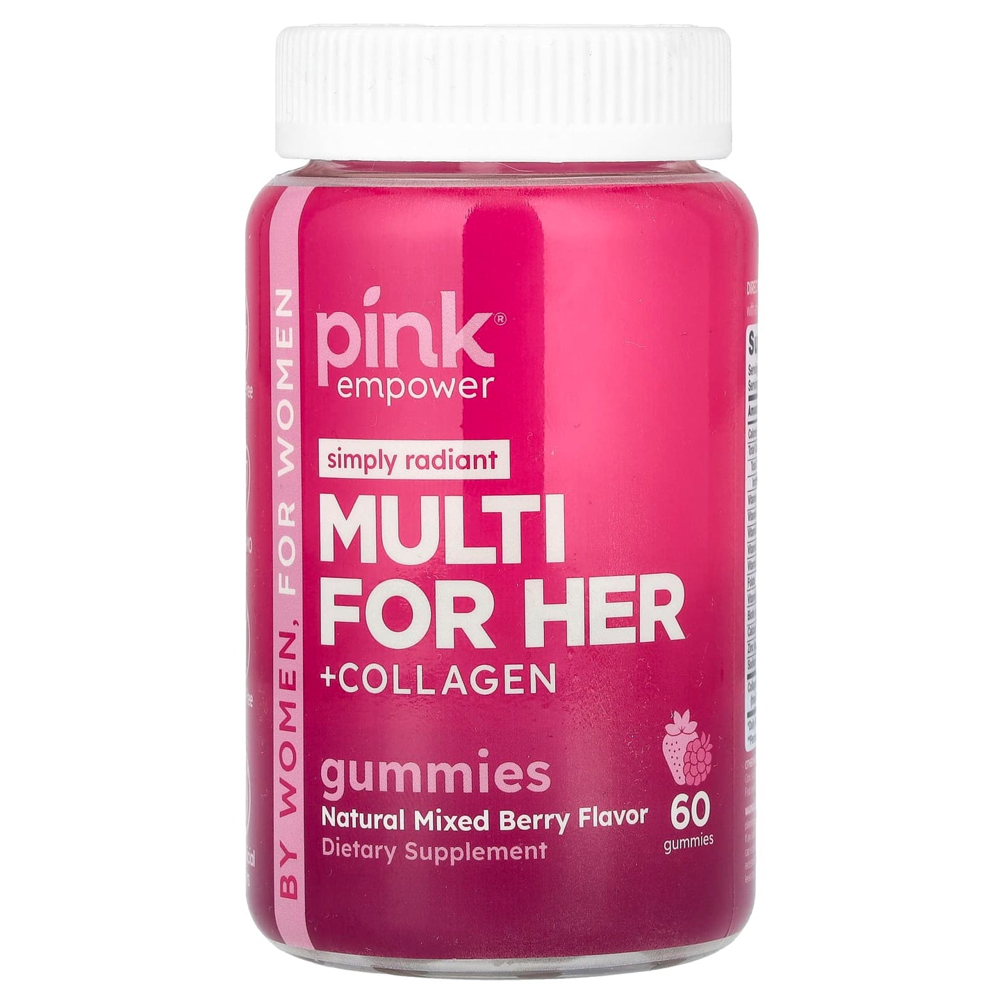 Pink, Multi For Her + Collagen Gummies, Natural Mixed Berry, 60 Gummies - Image 1
