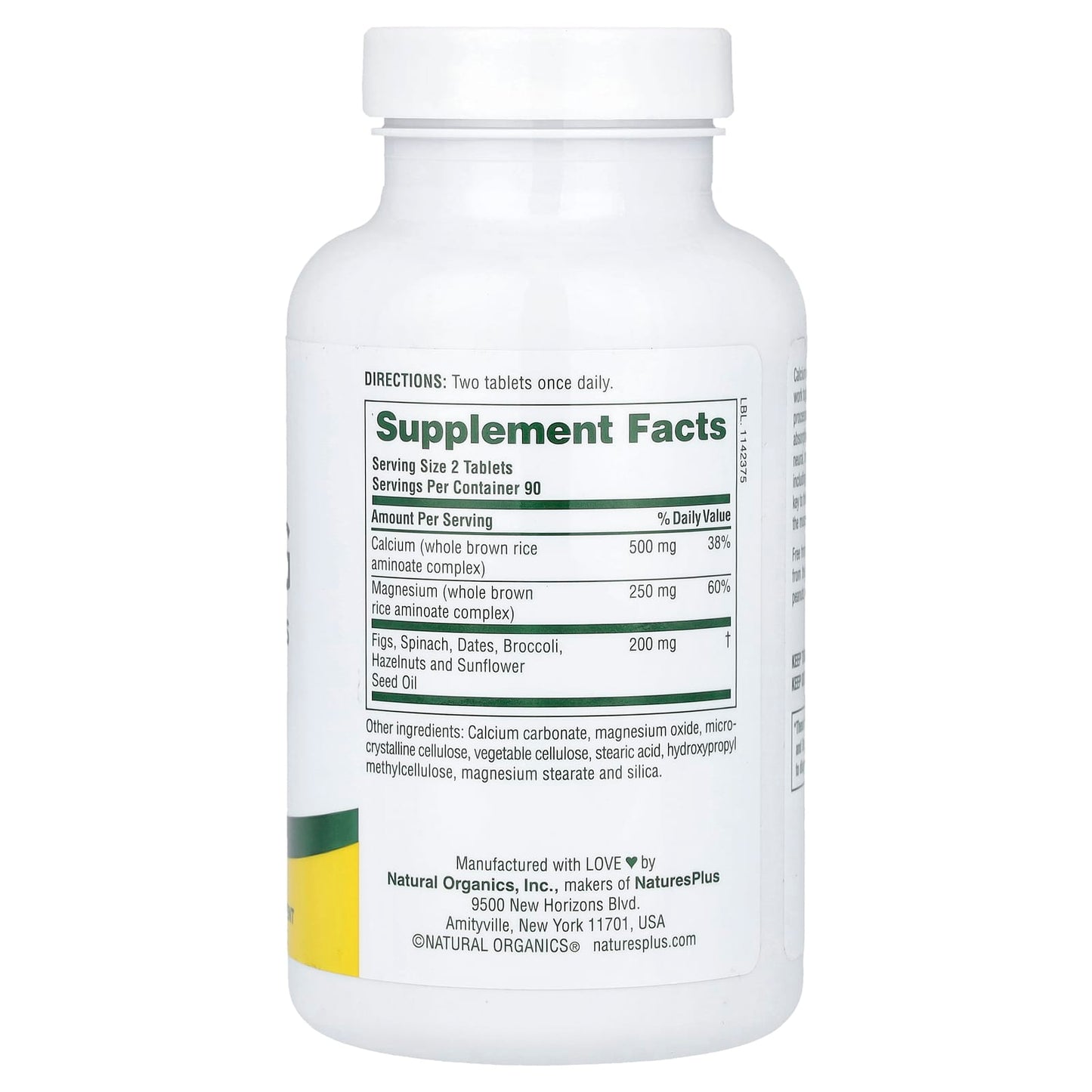NaturesPlus, Cal/Mag with Whole Foods, 180 Tablets - Image 2