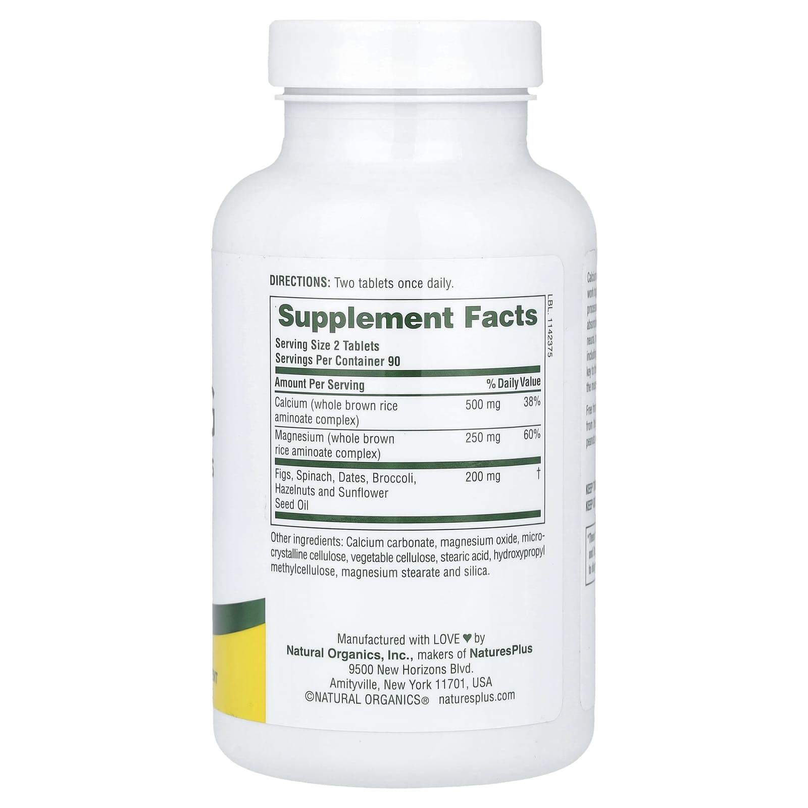 NaturesPlus, Cal/Mag with Whole Foods, 180 Tablets - Image 2