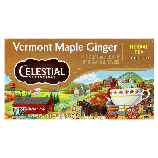 Vermont Maple Ginger Herbal Tea, Caffeine-Free by Celestial Seasonings - Image 1