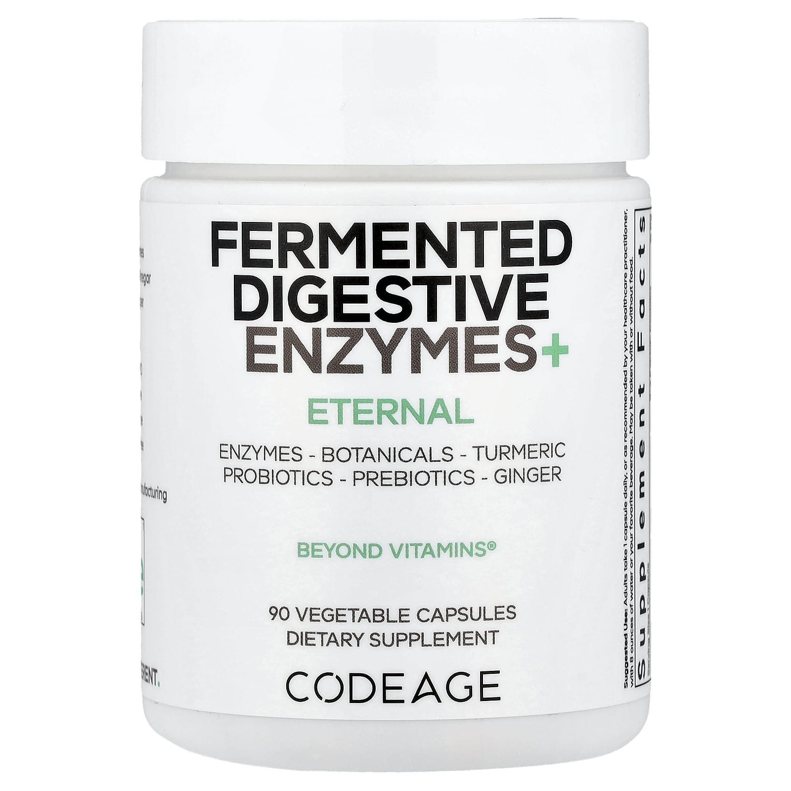 Codeage Fermented Digestive Enzymes Plus, 90 Capsules, Vegan & Non-GMO - Image 1