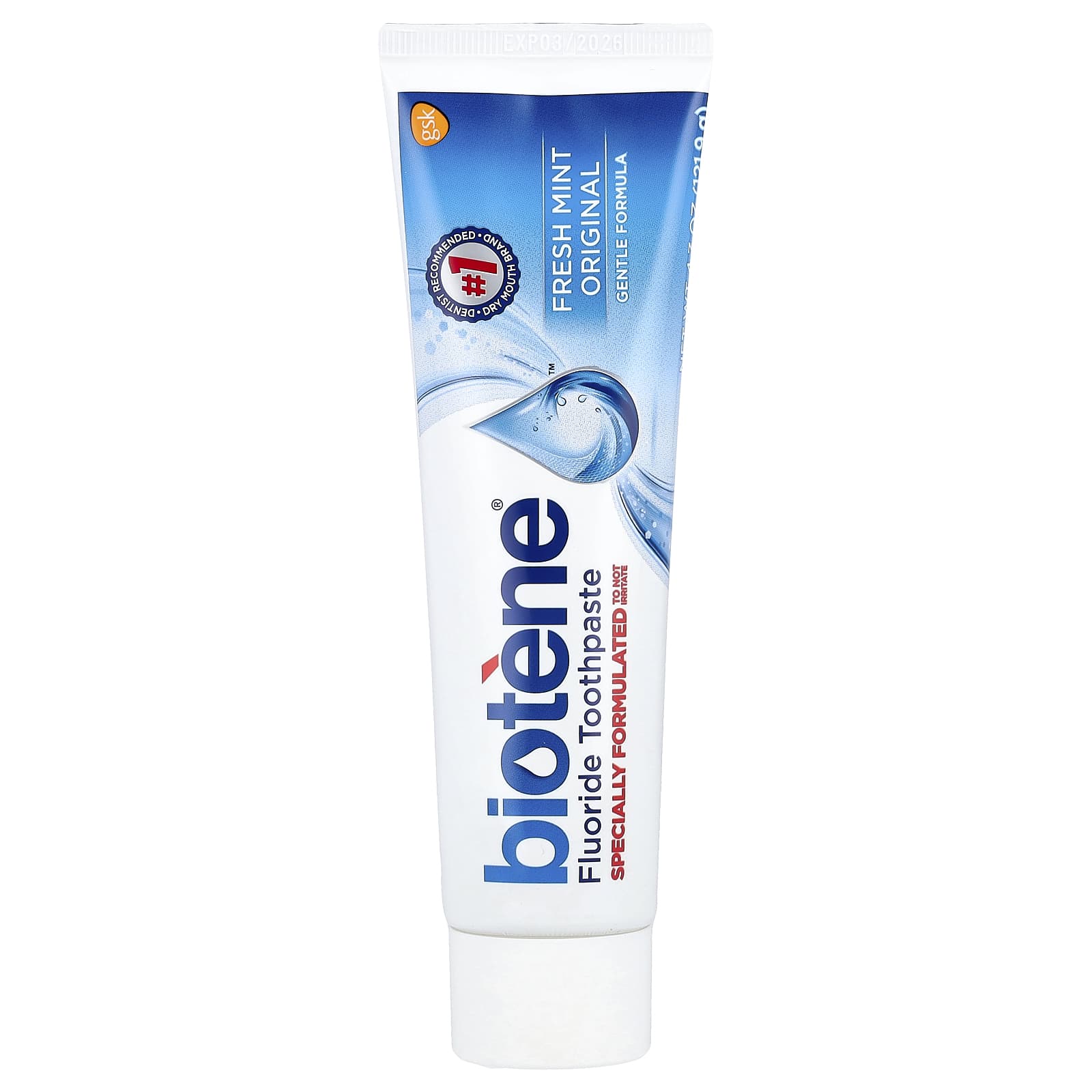 Biotene Fluoride Toothpaste Fresh Mint Original, SLS-Free & Dry Mouth Relief - Image 1