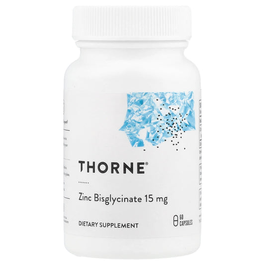 Thorne, Zinc Bisglycinate, 15 mg,  60 Capsules - Image 1