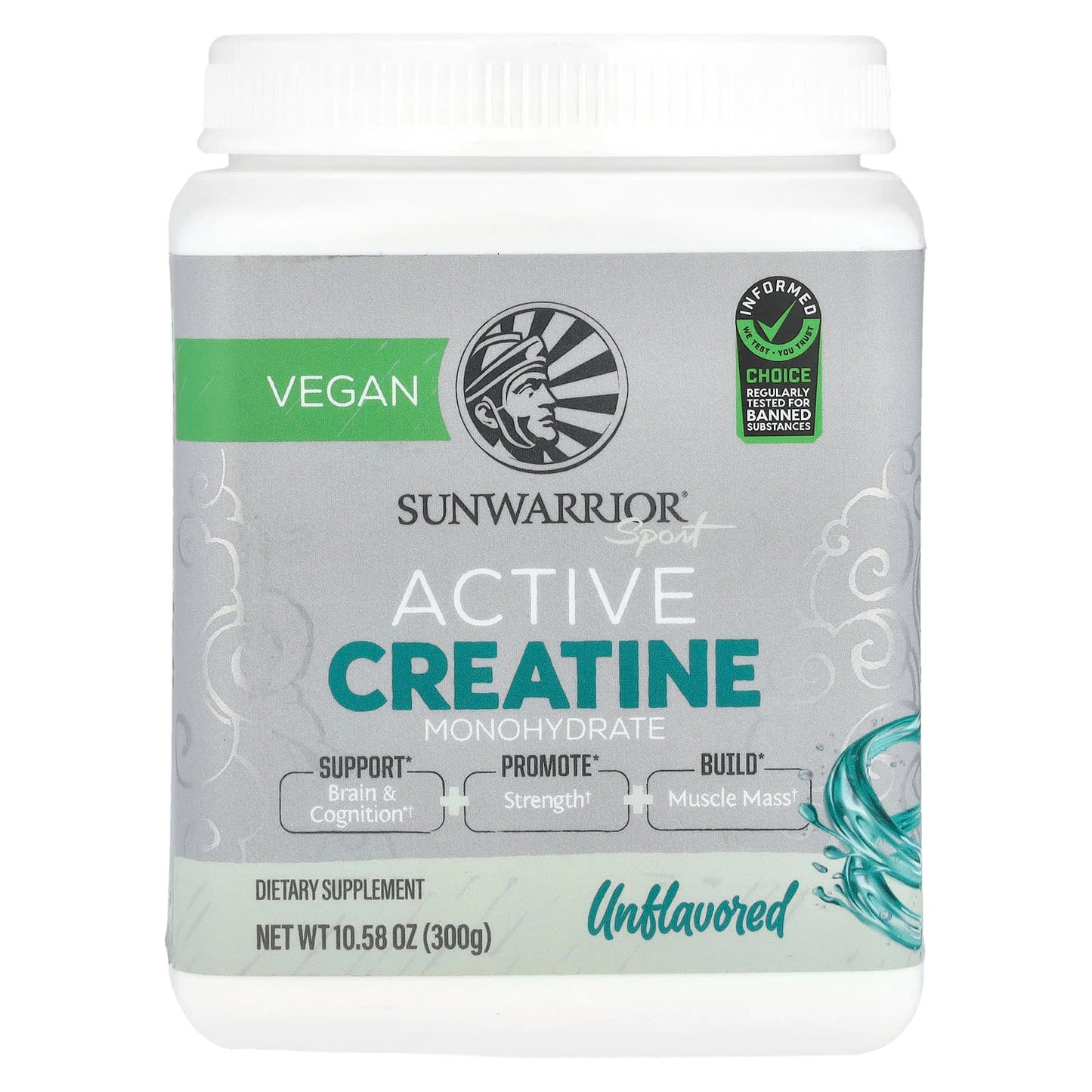 Sunwarrior, Sport, Active Creatine Monohydrate, Unflavored, 10.58 oz (300 g) - Image 1
