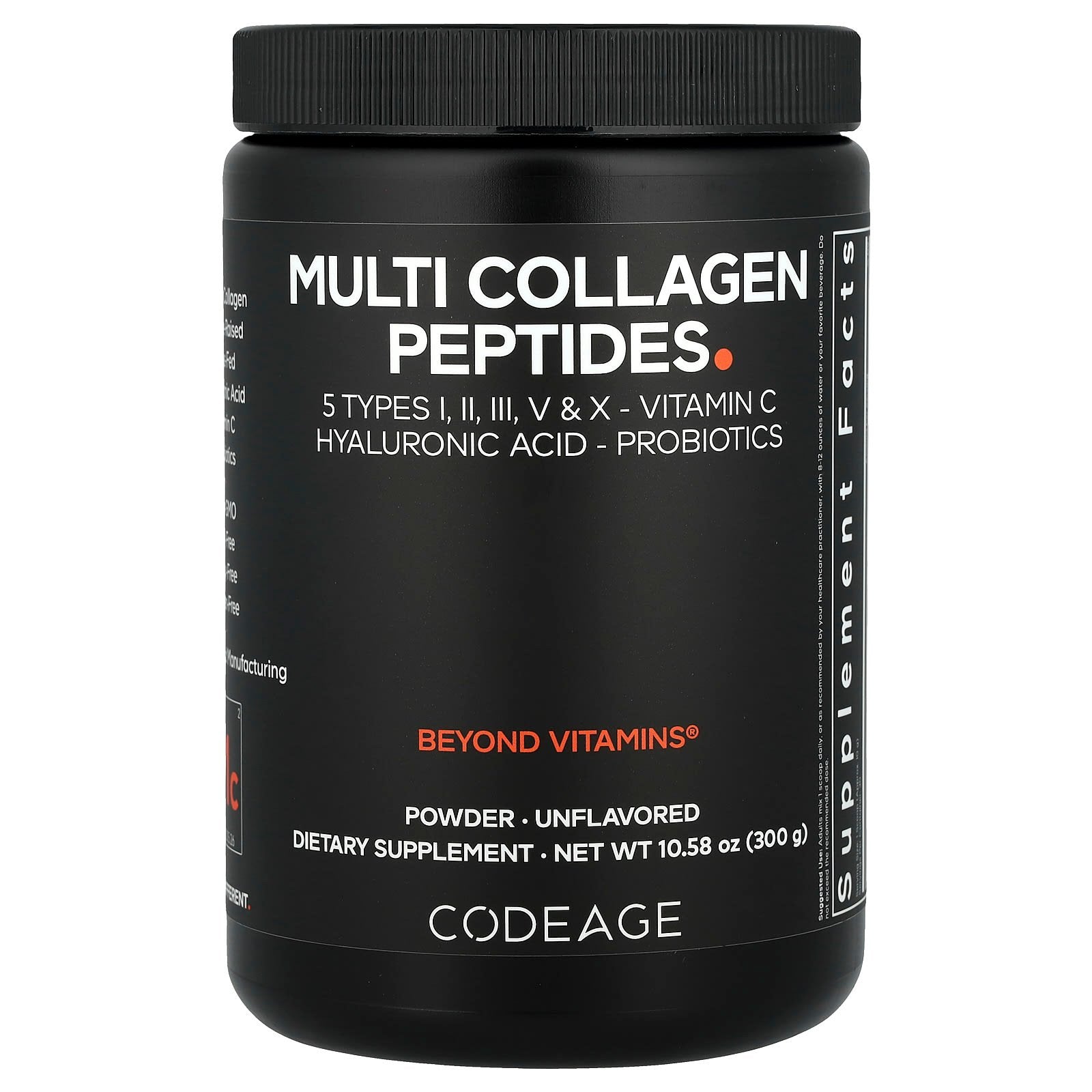 Codeage Multi Collagen Peptides Powder | Unflavored | 10.58 oz (300 g) - Image 1