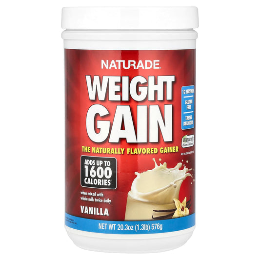 Naturade, Weight Gain, Vanilla, 1.3 lb (576 g) - Image 1