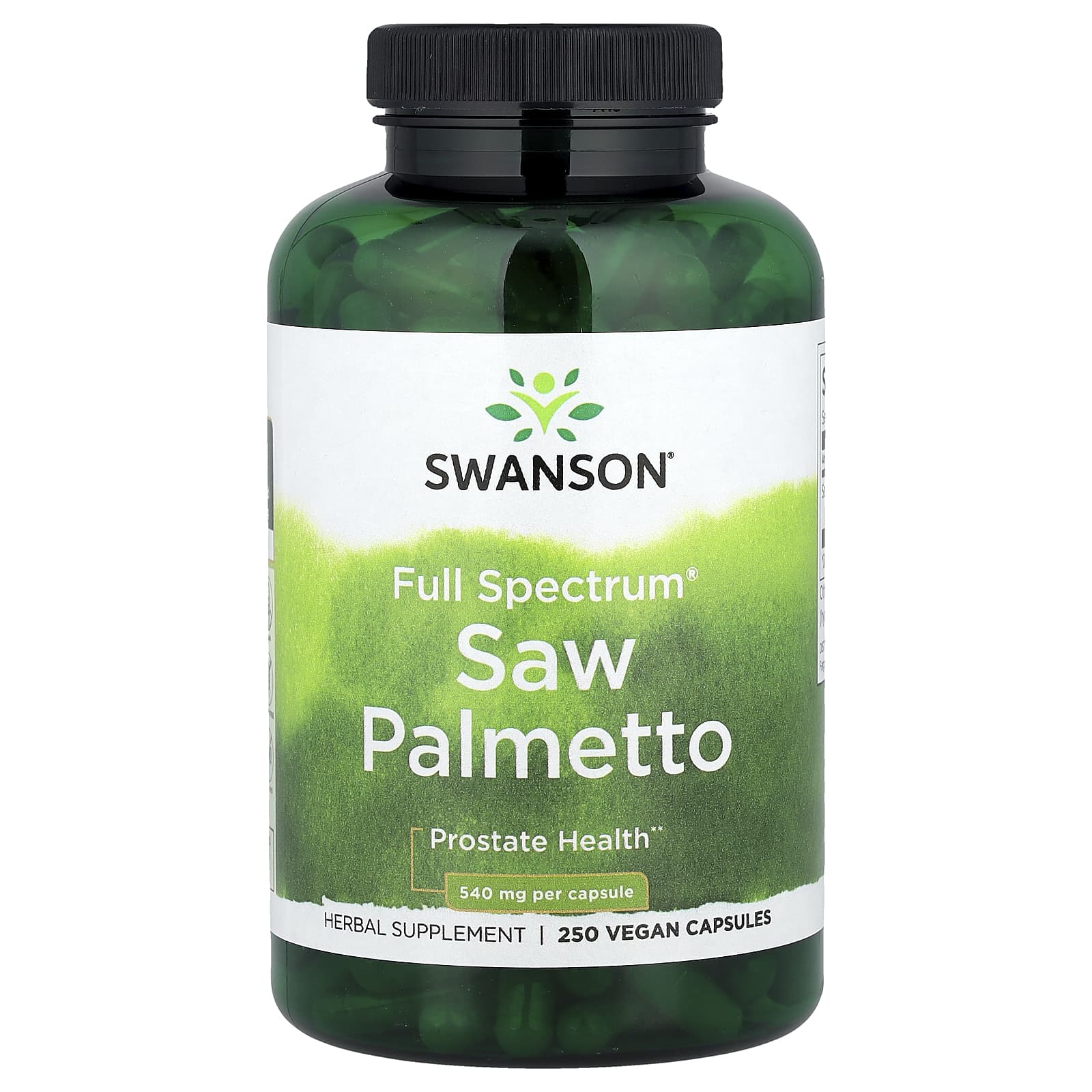 Swanson, Full Spectrum® Saw Palmetto, 540 mg, 250 Vegan Capsules - Image 1