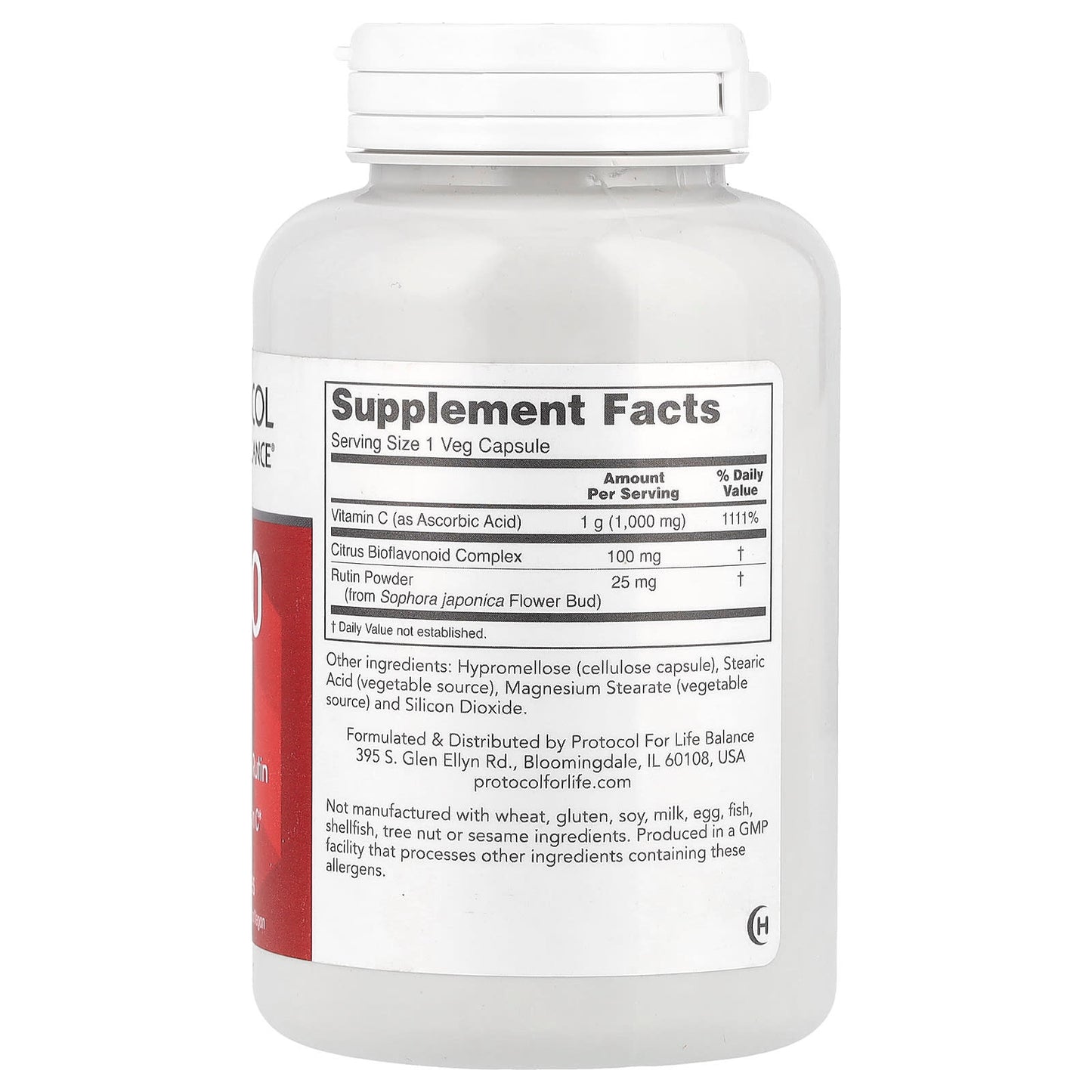 Protocol for Life Balance, C-1000 Caps with Bioflavonoids & Rutin, 120 Veg Capsules - Image 2