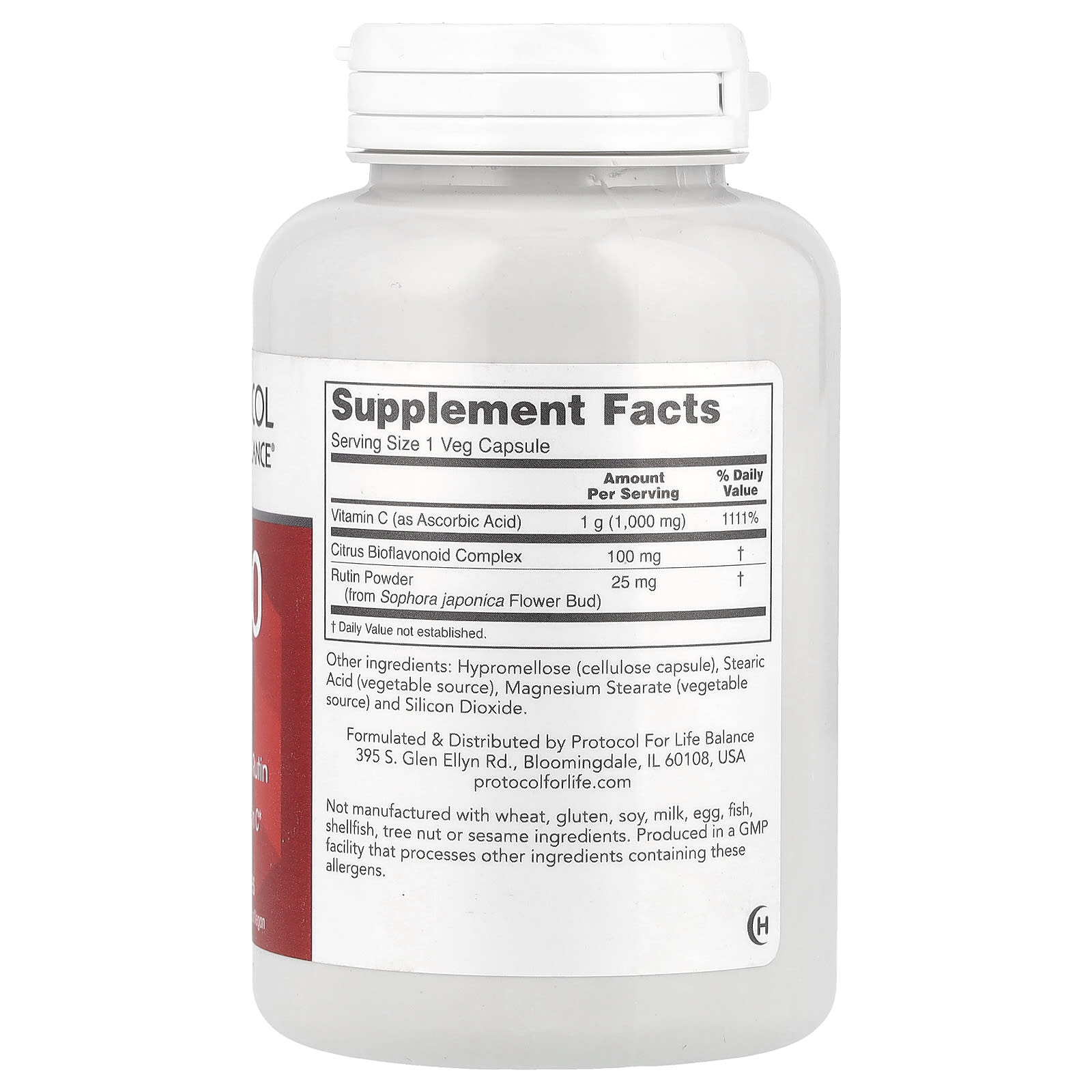 Protocol for Life Balance, C-1000 Caps with Bioflavonoids & Rutin, 120 Veg Capsules - Image 2
