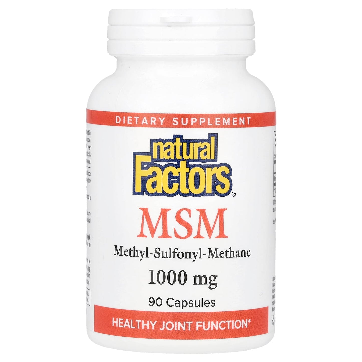 Natural Factors, MSM, 1,000 mg, 90 Capsules - Image 1