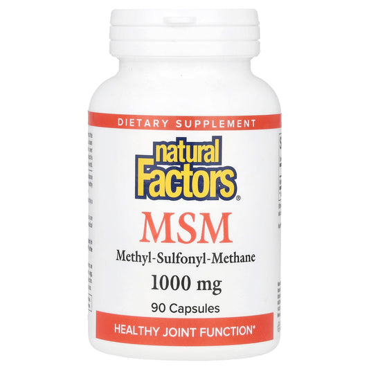 Natural Factors, MSM, 1,000 mg, 90 Capsules - Image 1