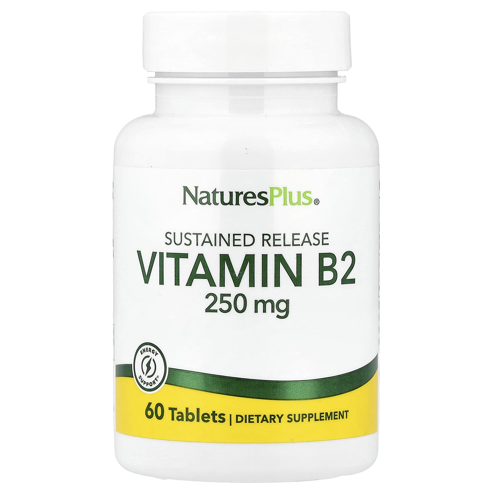 NaturesPlus, Vitamin B2, 250 mg, 60 Tablets - Image 1