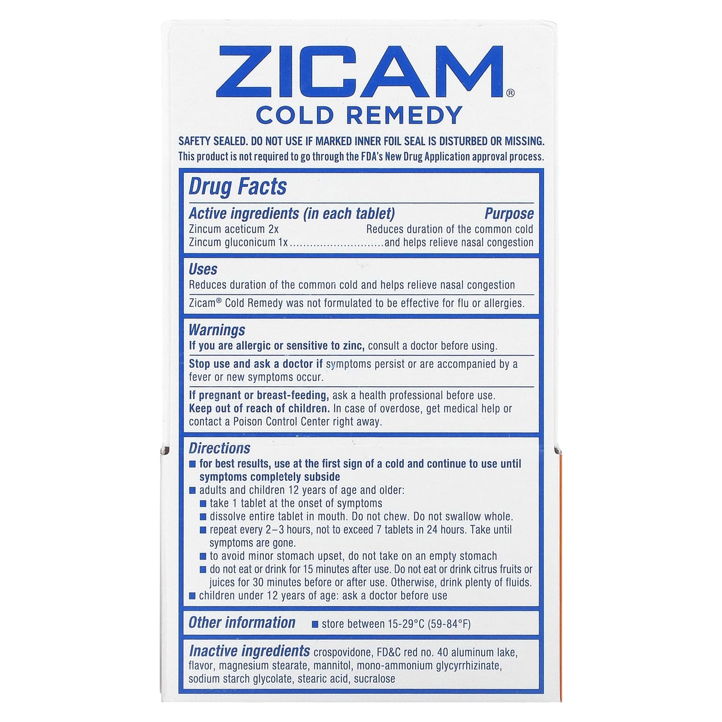 Zicam, Cold Remedy, RapidMelts, Cherry, 25 Quick Dissolve Tablets - Image 2