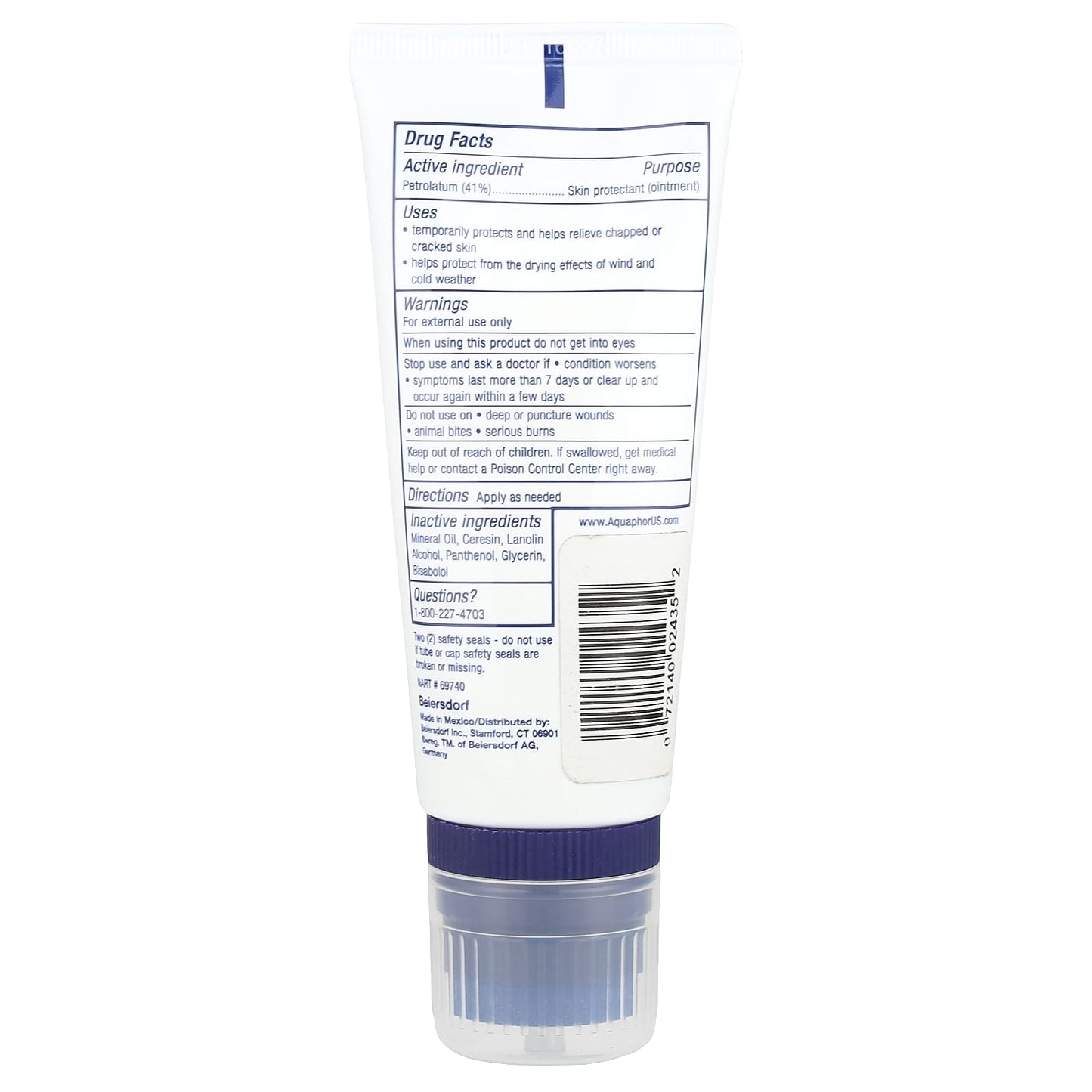 Aquaphor Advanced Therapy Healing Ointment, 3 oz (85g) - Image 2
