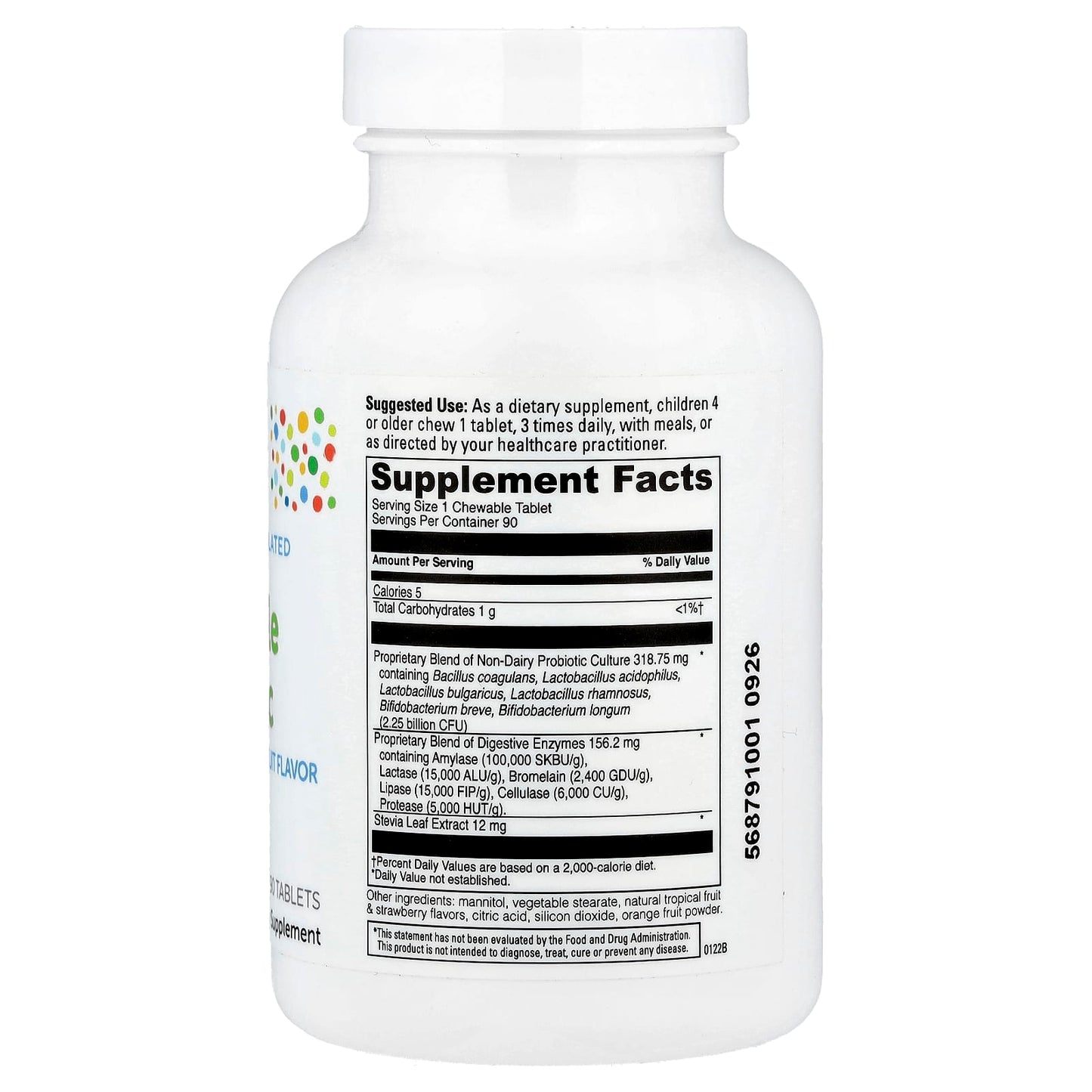 Little DaVinci, Chewable Kidbiotic, Natural Tropical Fruit, 90 Tablets - Image 2