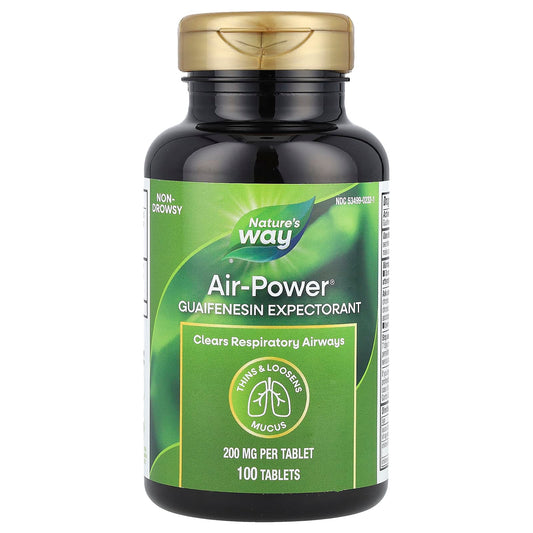 Nature's Way, Air-Power®, Guaifenesin Expectorant, 200 mg, 100 Tablets - Image 1